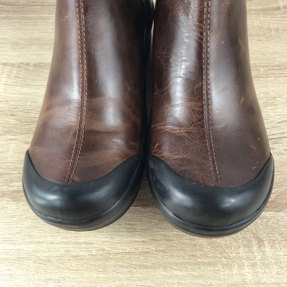Dansko Vail Brown Leather Clog Ankle Boots 37 - Picture 7 of 9